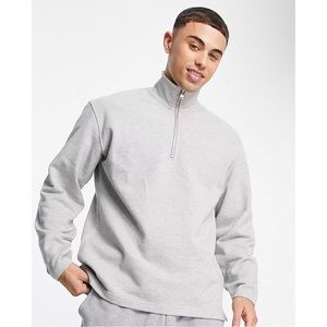 SELECTED HOMME QUARTER ZIP SWEATSHIRT